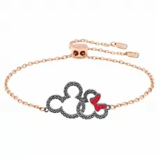 Браслет Swarovski Mickey & Minnie | Rose Gold | Кристаллы Сваровски