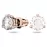 Серьги-пусеты Swarovski Solitaire | Rose Gold | кристаллы Swarovski