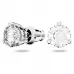 Серьги-пусеты Swarovski Solitaire | White Gold | кристаллы Swarovski