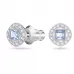 Серьги-пусеты Swarovski Angelic Square Blue | кристаллы Swarovski