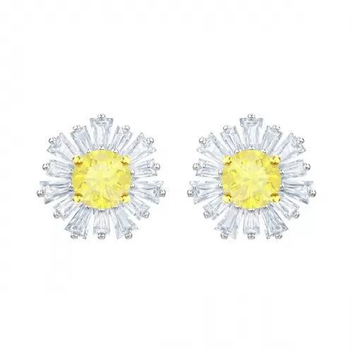Серьги Swarovski Sunshine Pierced | White Gold | Кристаллы Сваровски