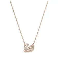 Колье Swarovski Iconic Swan | Лебедь Rose Gold | Кристаллы Swarovski