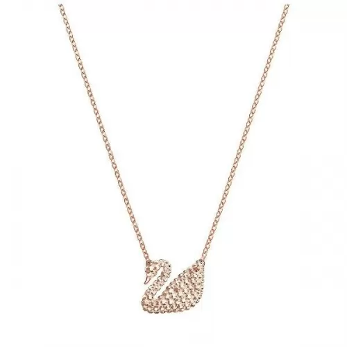 Колье Swarovski Iconic Swan | Лебедь Rose Gold | Кристаллы Swarovski