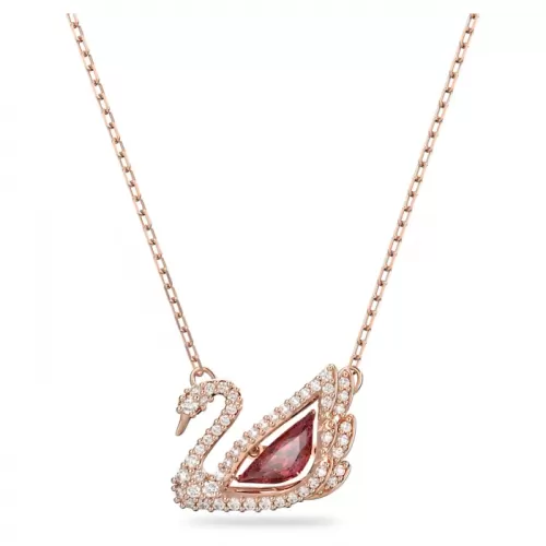 Колье Swarovski Dancing Swan Red | Лебедь | Кристаллы Swarovski