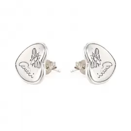 Серьги Gucci Trademark Heart-Shaped Silver