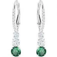 Серьги Swarovski Attract Trilogy Green | Кристаллы Сваровски