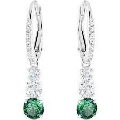 Серьги Swarovski Attract Trilogy Green | Кристаллы Сваровски