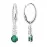 Серьги Swarovski Attract Trilogy Green | Кристаллы Сваровски