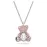 Колье Swarovski Pink Teddy | Мишка | Кристаллы Swarovski