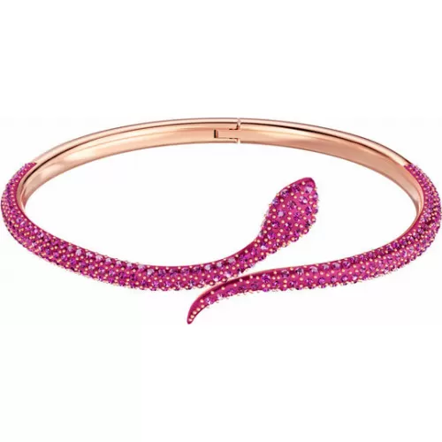 Браслет Swarovski Leslie Pink | Змея | кристаллы Swarovski