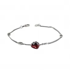 Браслет Gucci Interlocking G Heart Silver