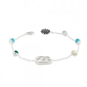 Браслет Gucci Double G Logo With Mother of Pearl