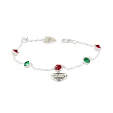 Браслет Gucci Blind For Love Multi Stone Silver