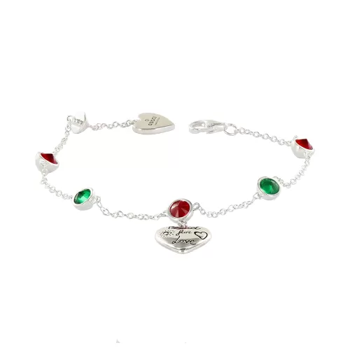 Браслет Gucci Blind For Love Multi Stone Silver