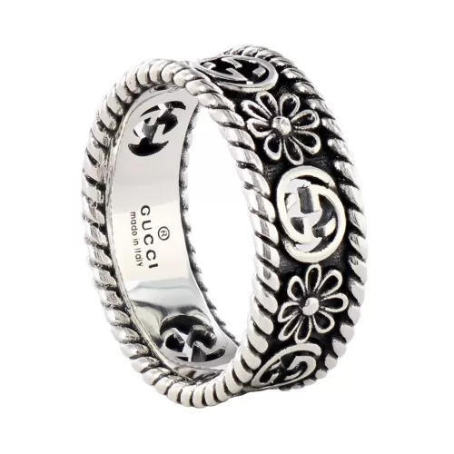 Кольцо Gucci Interlocking G Flower Silver