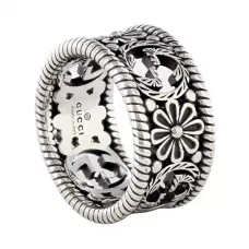 Кольцо Gucci Interlocking G Flower Silver