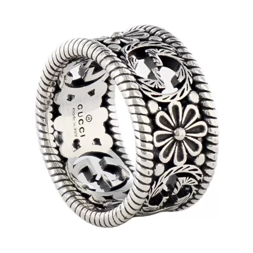 Кольцо Gucci Interlocking G Flower Silver