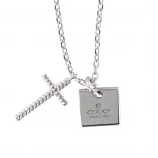 Колье Gucci Cross Trademark Silver