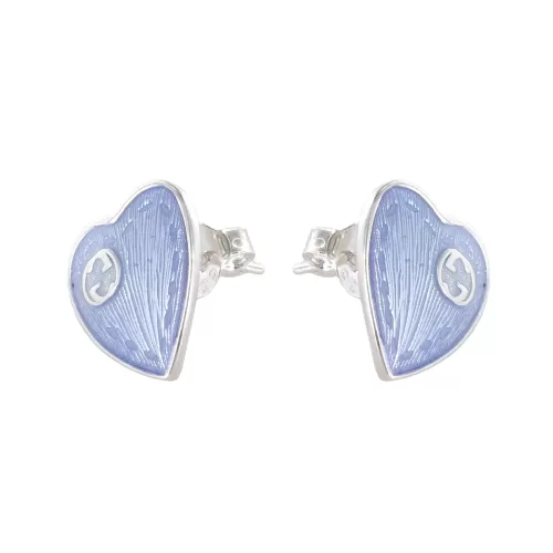 Серьги Gucci Interlocking G Blue Heart