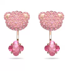 Серьги Swarovski Teddy Pink/ Кристаллы Сваровски