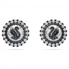 Серьги Swarovski Swan Gray | Кристаллы Сваровски