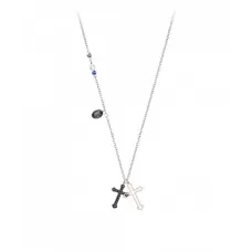 Колье Swarovski Mini Cross Duos Multi-Colored| Дуэт мини крест| Кристаллы Сваровски