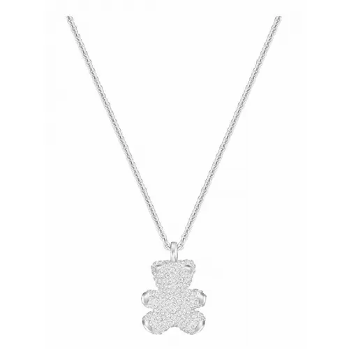 Колье  Swarovski Мишка Teddy | кристаллы Swarovski | White gold